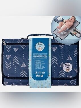Portable Diaper Changing Pad - Navy Arrow Print